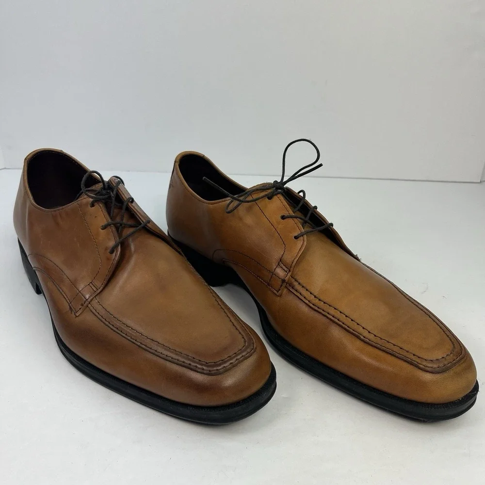 Allen Edmonds Tribeca Brown Leather Moc Toe Oxford Dress Shoes Men's Size 8D